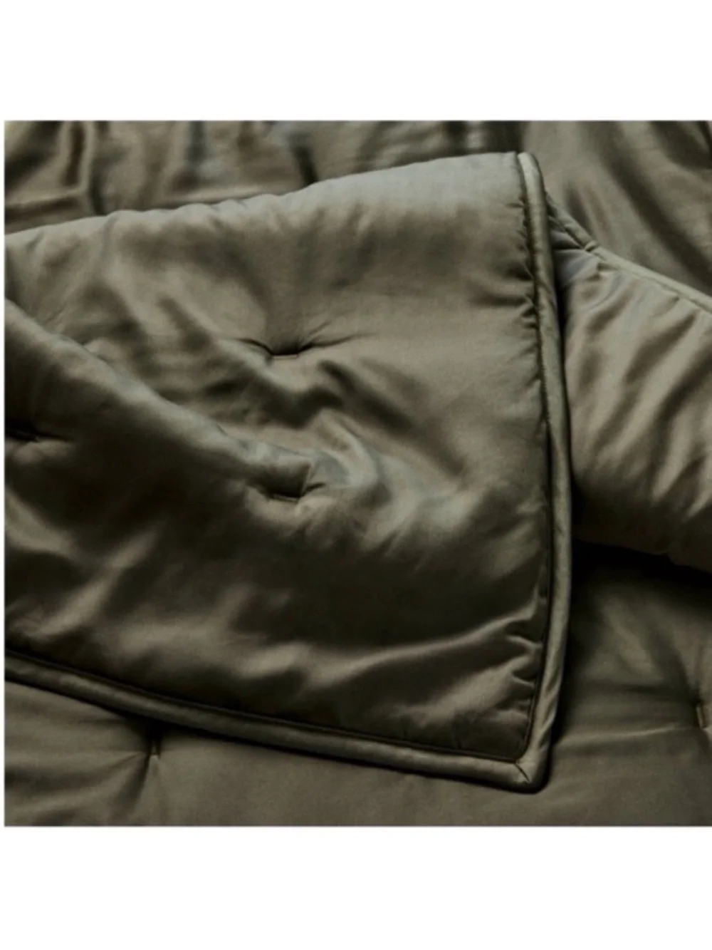 NWT Full/Queen Rayon from Bamboo Quilt Dark Olive Green - Casaluna